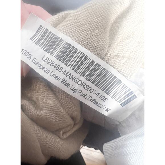 Quince 100% European Linen Wide Leg Pants Medium Tan Flax Pull On - Picture 12 of 12